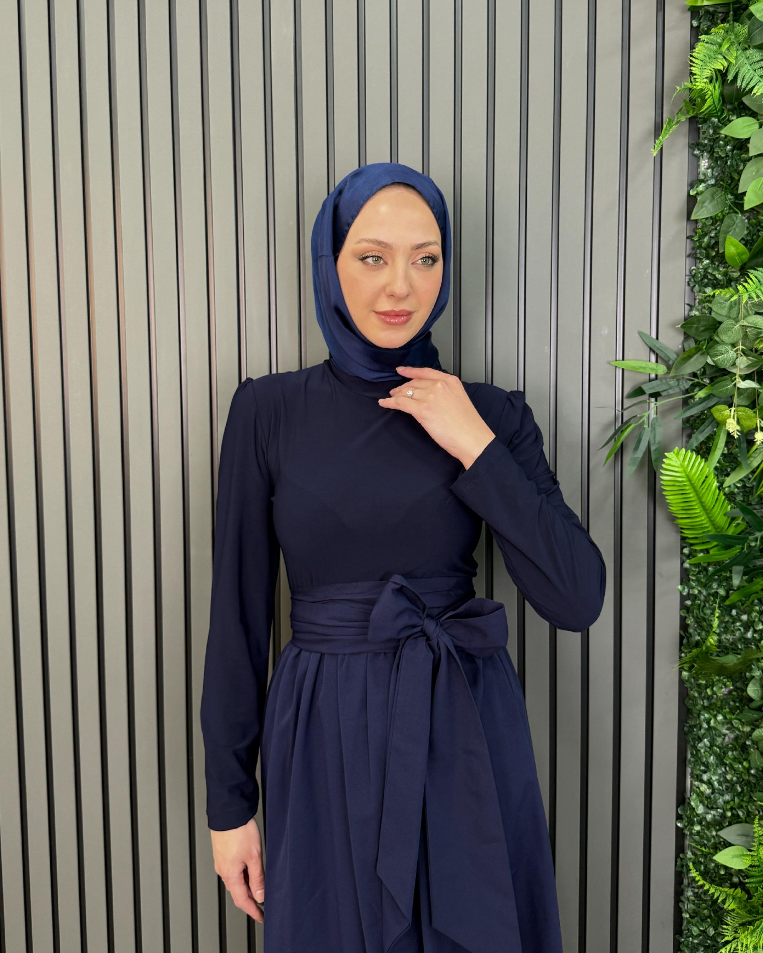 Lacivert Sudy Elbise