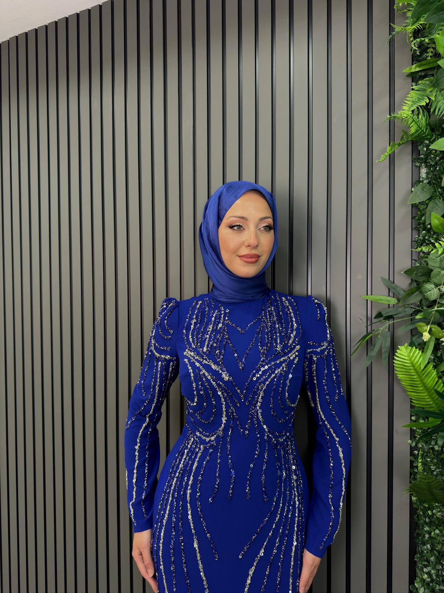 Saks Mavisi Bella Elbise - Resim 2