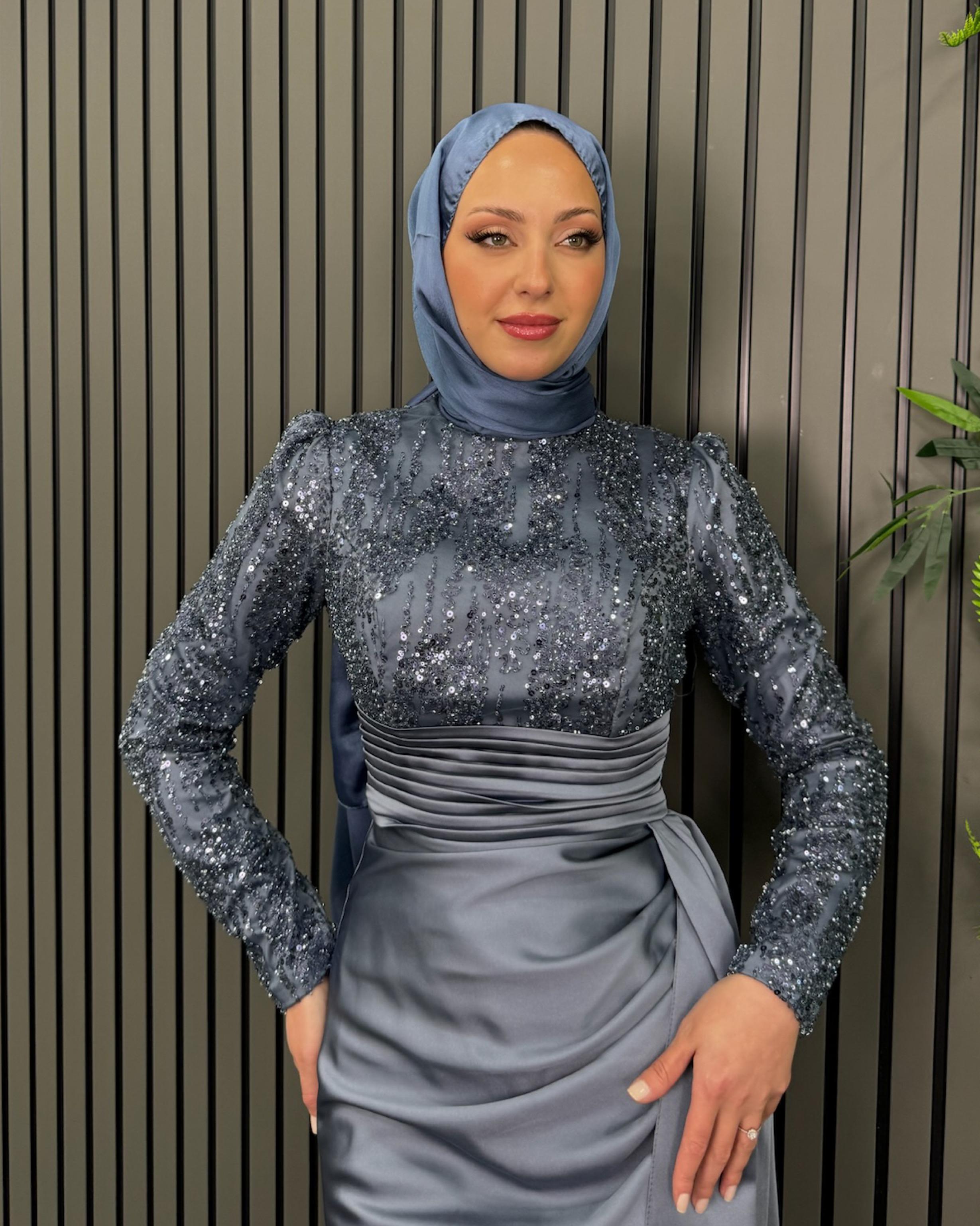 Gri Reyhan Abiye Gri