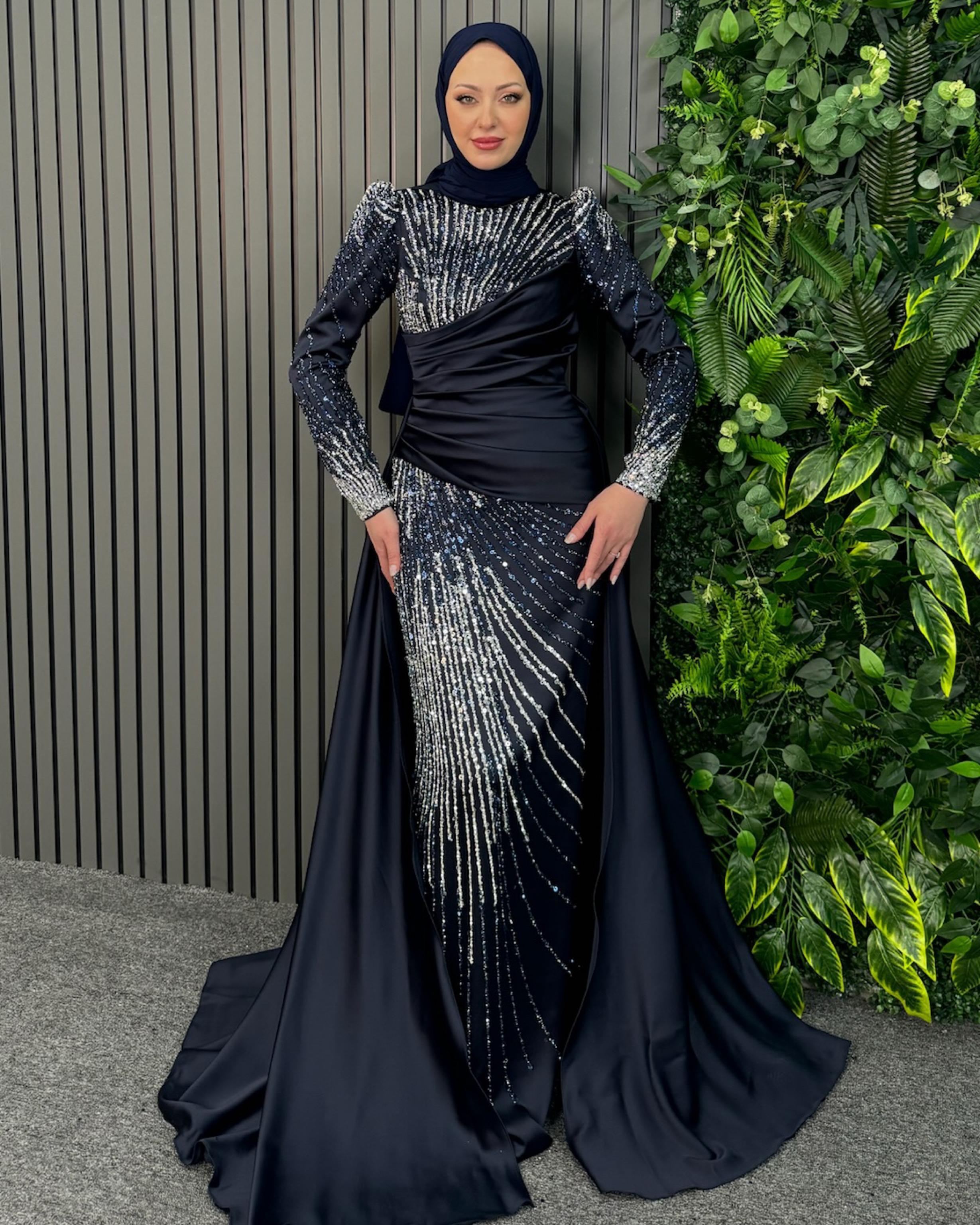 Lacivert Yıldız Abiye Lacivert