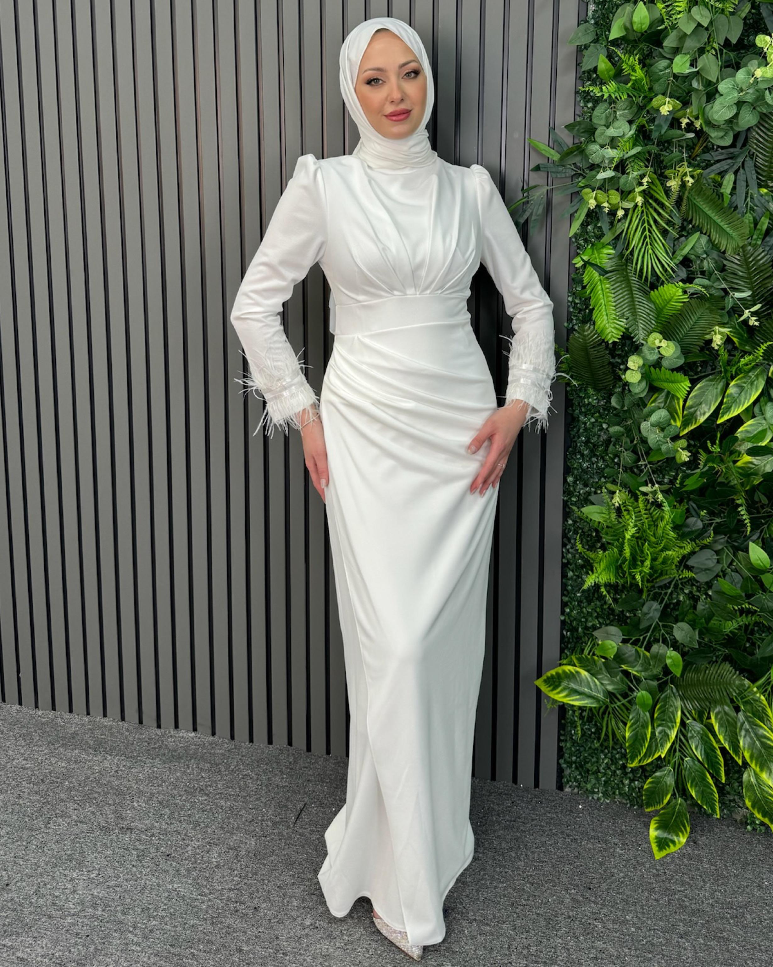 Beyaz Lal Abiye Beyaz