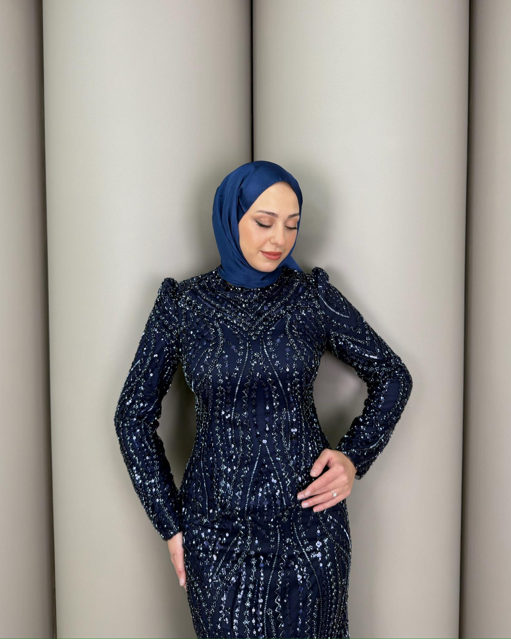 Lacivert Lamiya Takım - Resim 2