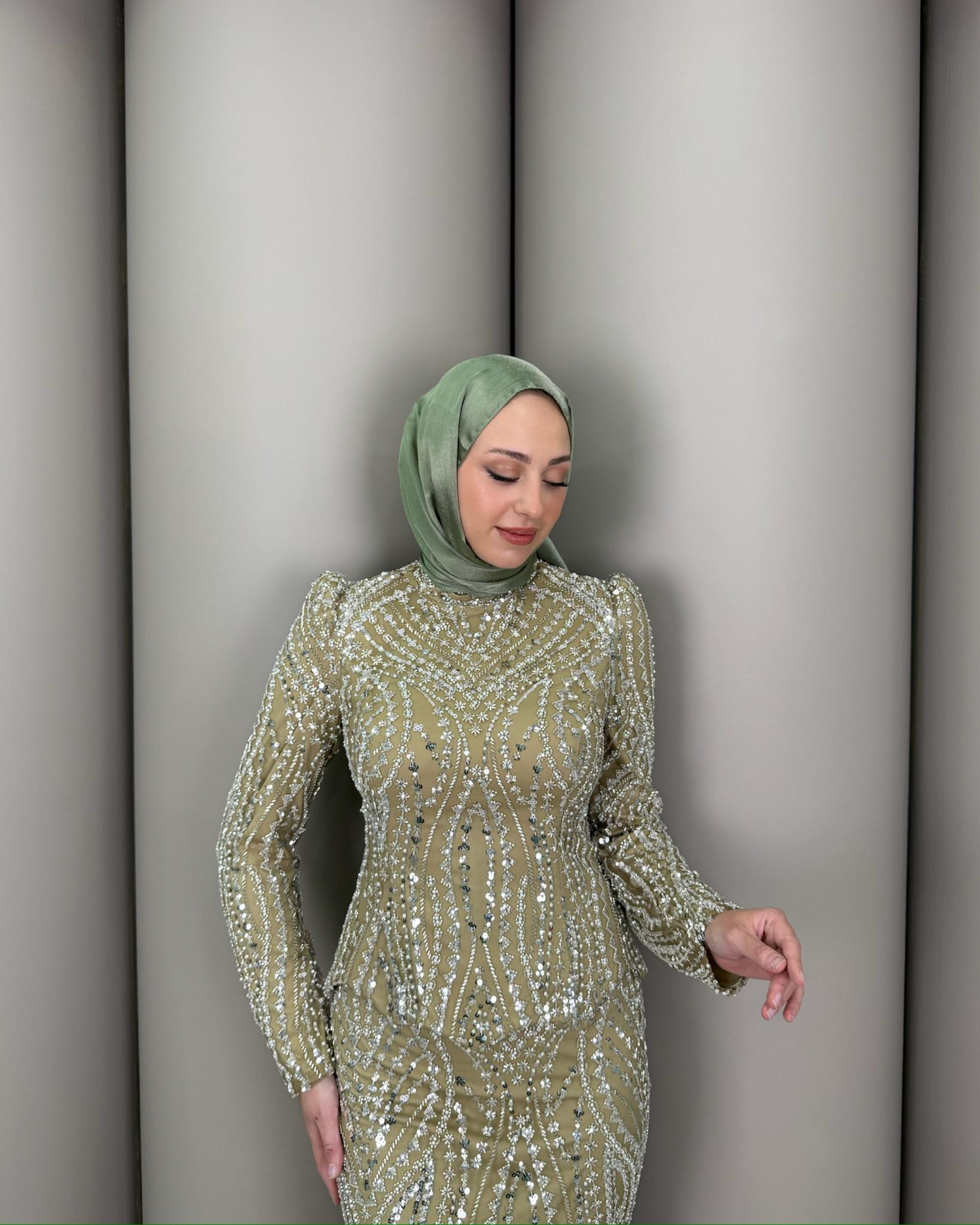 Yağyeşili Lamiya Takım - Resim 2