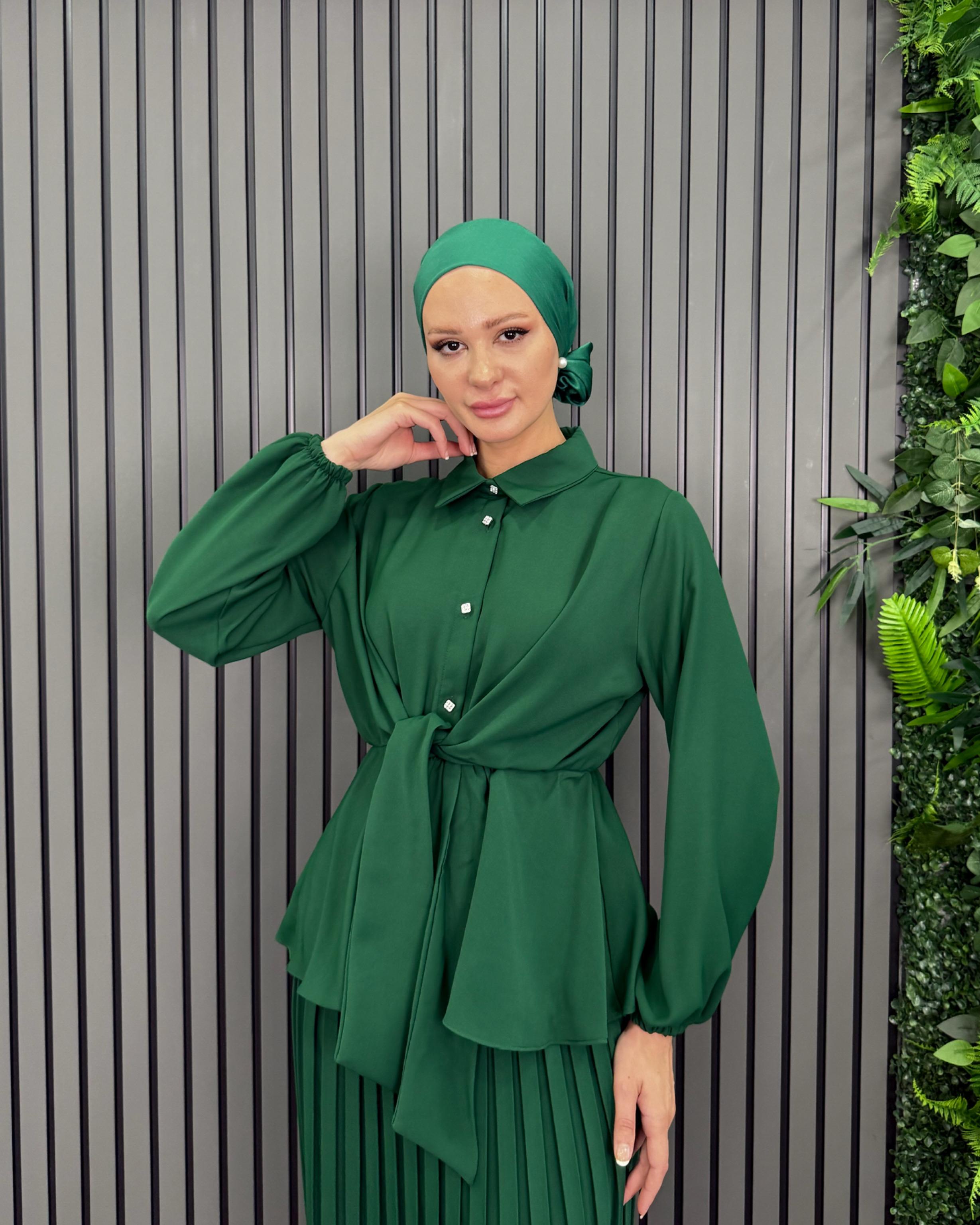 Zümrüt Yeşil Selen Takım - Resim 2