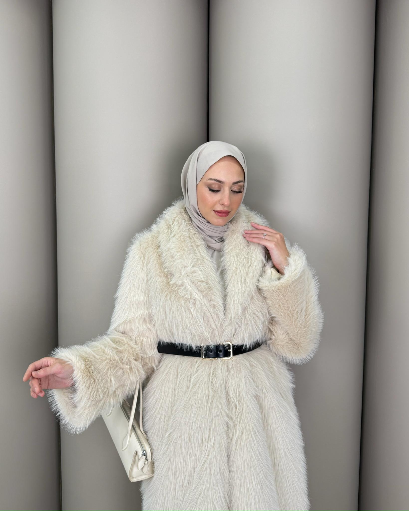 Taş Noir Kürk Kaban - Resim 2